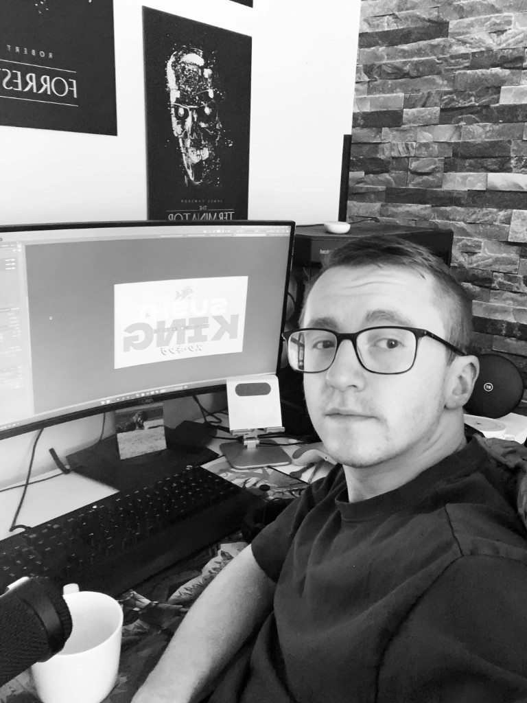 Jordan at his desk